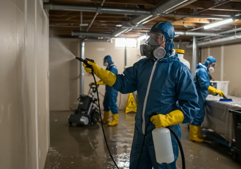 Basement Sanitization and Antimicrobial Treatment process in Roanoke, VA