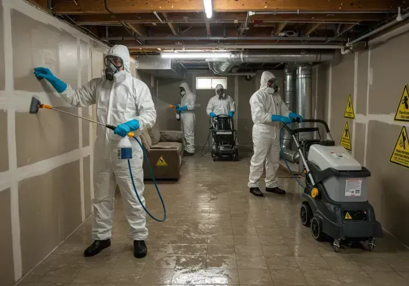 Basement Moisture Removal and Structural Drying process in Roanoke, VA